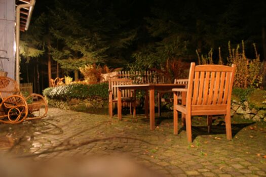 Herbstabend auf der Terrasse