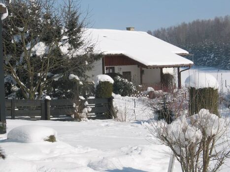 Ferienhaus im Winter