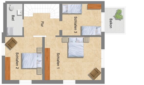 Grundriss Obergeschoss