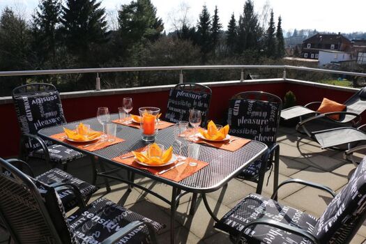 Balkon / Terrasse mit herrlichem Blick