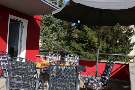 Balkon / Terrasse mit herrlichem Blick