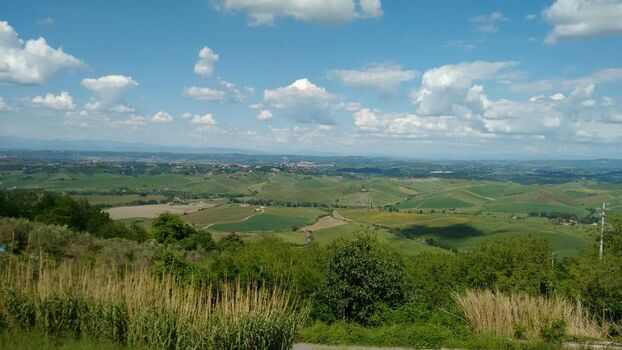 Blick von Rivalto in die Toskanischen Hügel