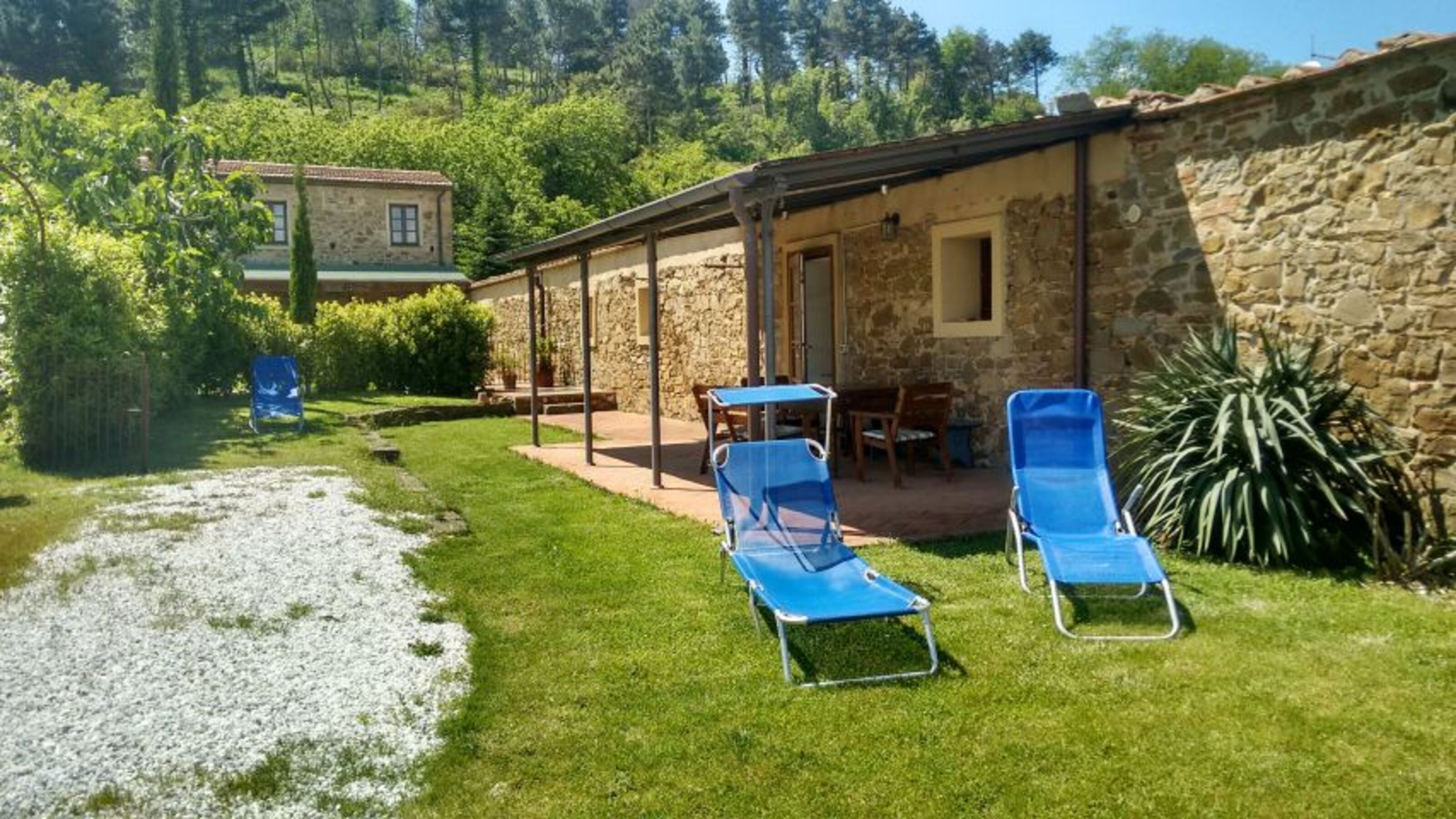der private eingezäunte Garten