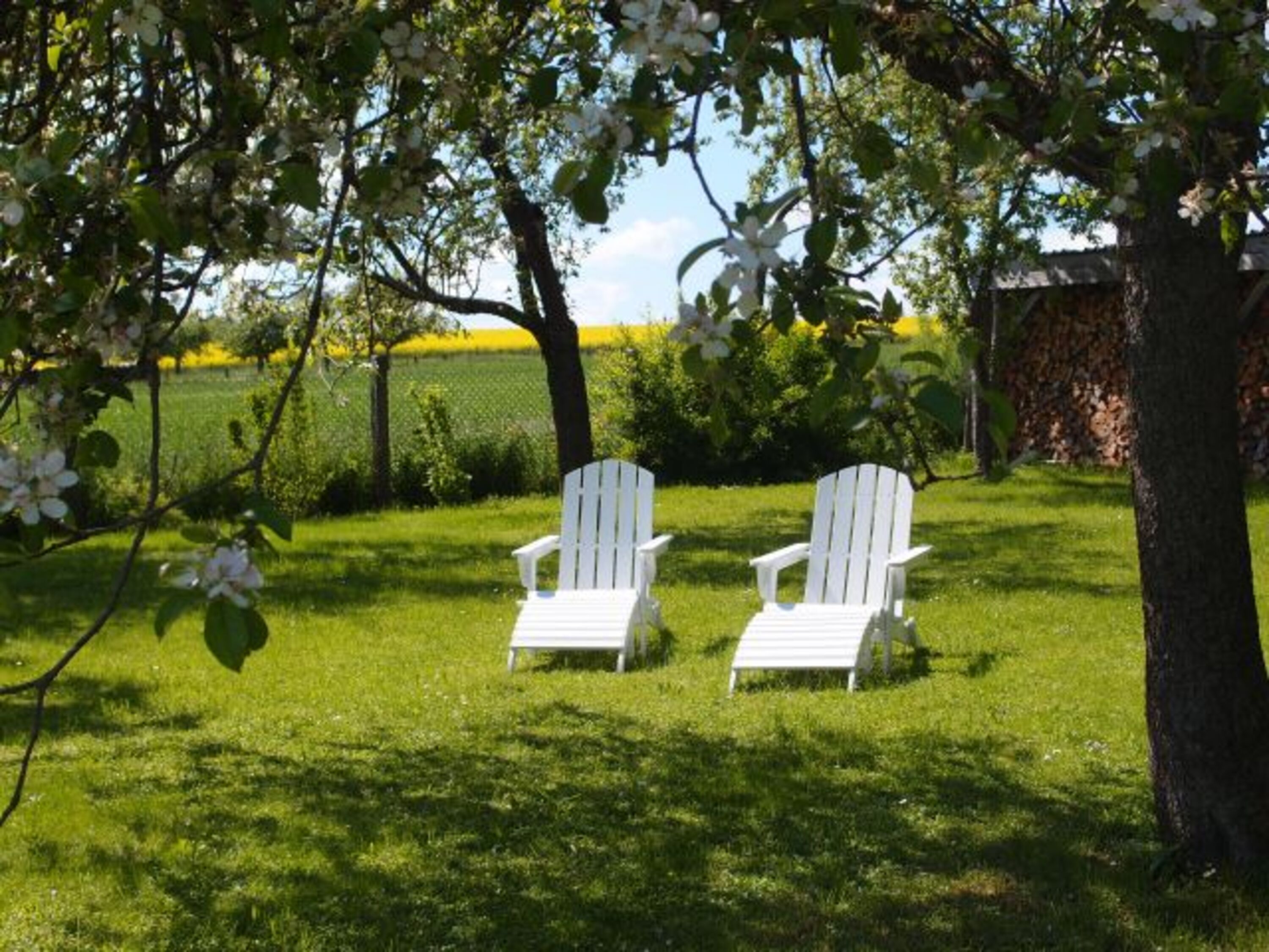 Eingezäunter Garten des Ferienhauses