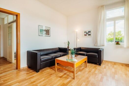 Die Sitzecke im Wohnzimmer