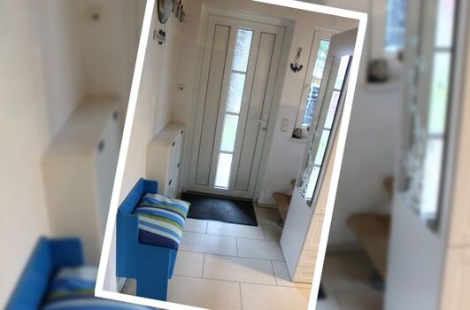 Eingangsbereich mit Schuhschrank und Sitzmöglichkeit