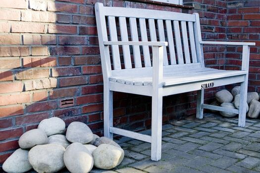 Haus Strand Bank am Eingang