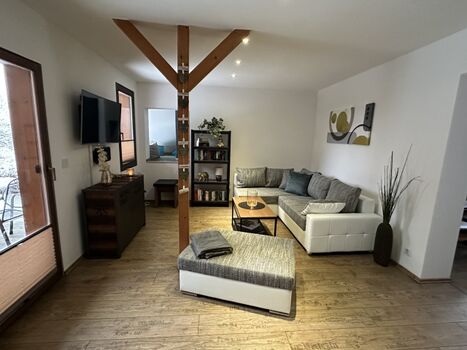 Wohnzimmer mit Schlagcouch