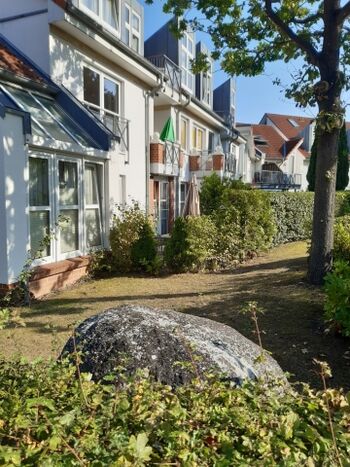 Blick auf die verdeckte Terrasse