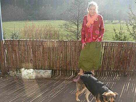 Ihre Gastgeberin Elke mit Lina