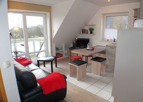 Offener Wohnbereich mit Küche