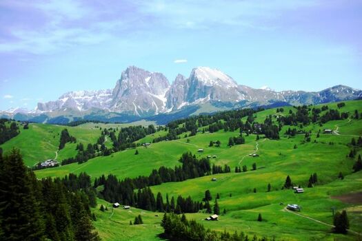 Herrlicher Blick auf den Langkofel von der Seiseralm aus