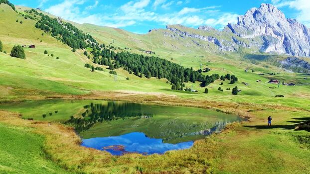 Goldener Herbst in den Dolomiten