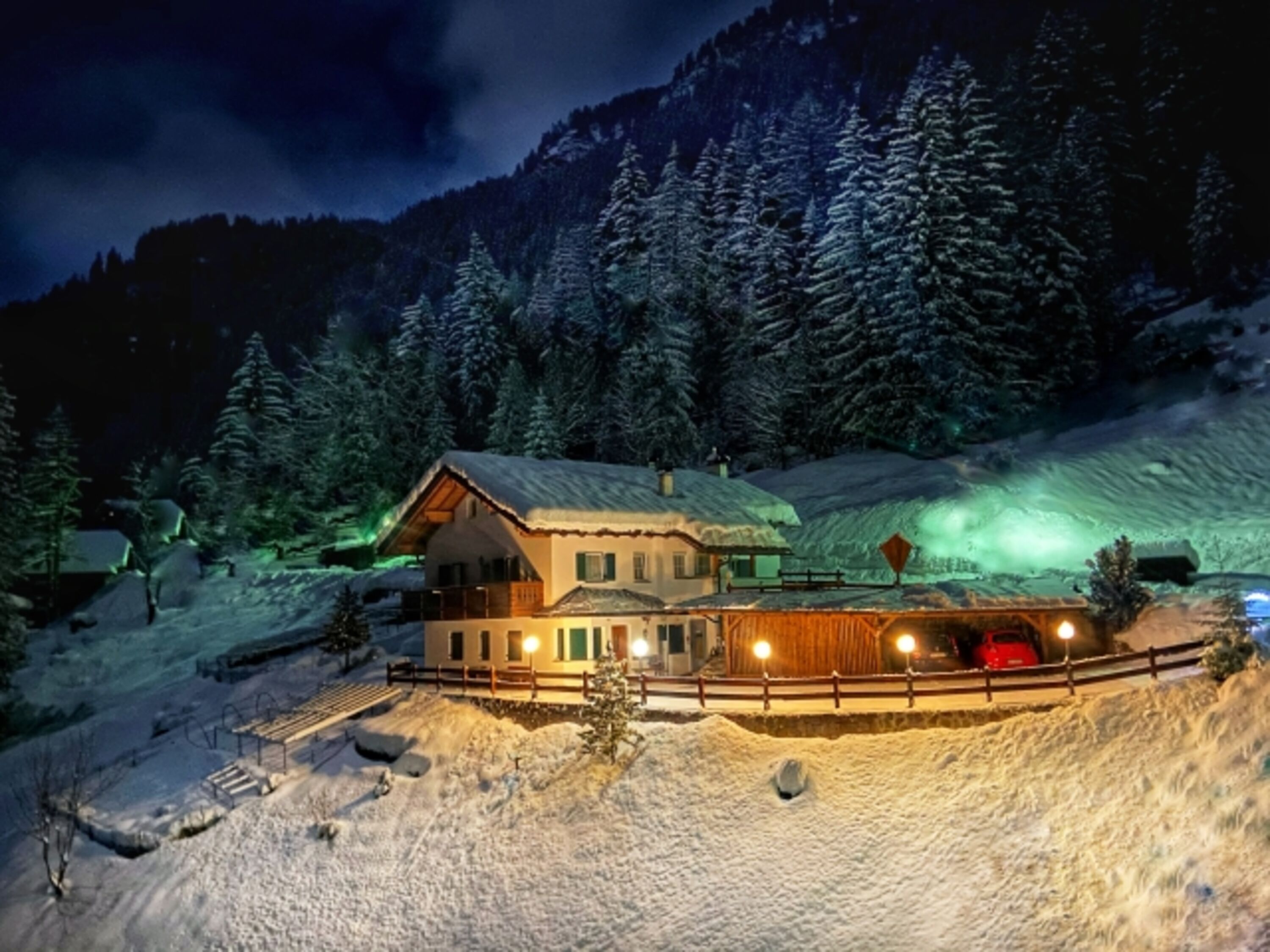 Winterlandschaft im Mondschein