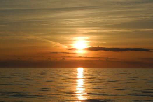 Sonnenuntergang am Püttseestrand