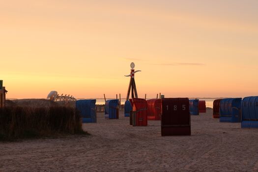 Strand Neßmersiel am Abend