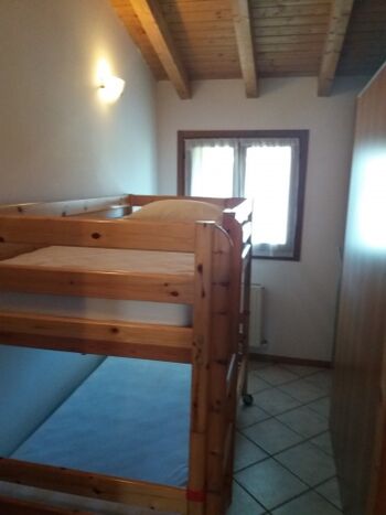 Das zweite Schlafzimmer mit Etagenbett