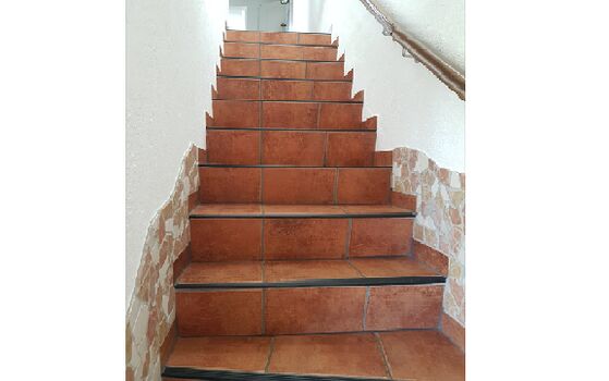 Treppenhaus zur alleinigen Nutzung mit separatem Eingang, 16 Stufen, Tragehilfen für Hunde.