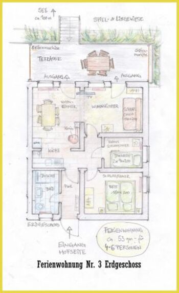 Grundriss der Ferienwohnung