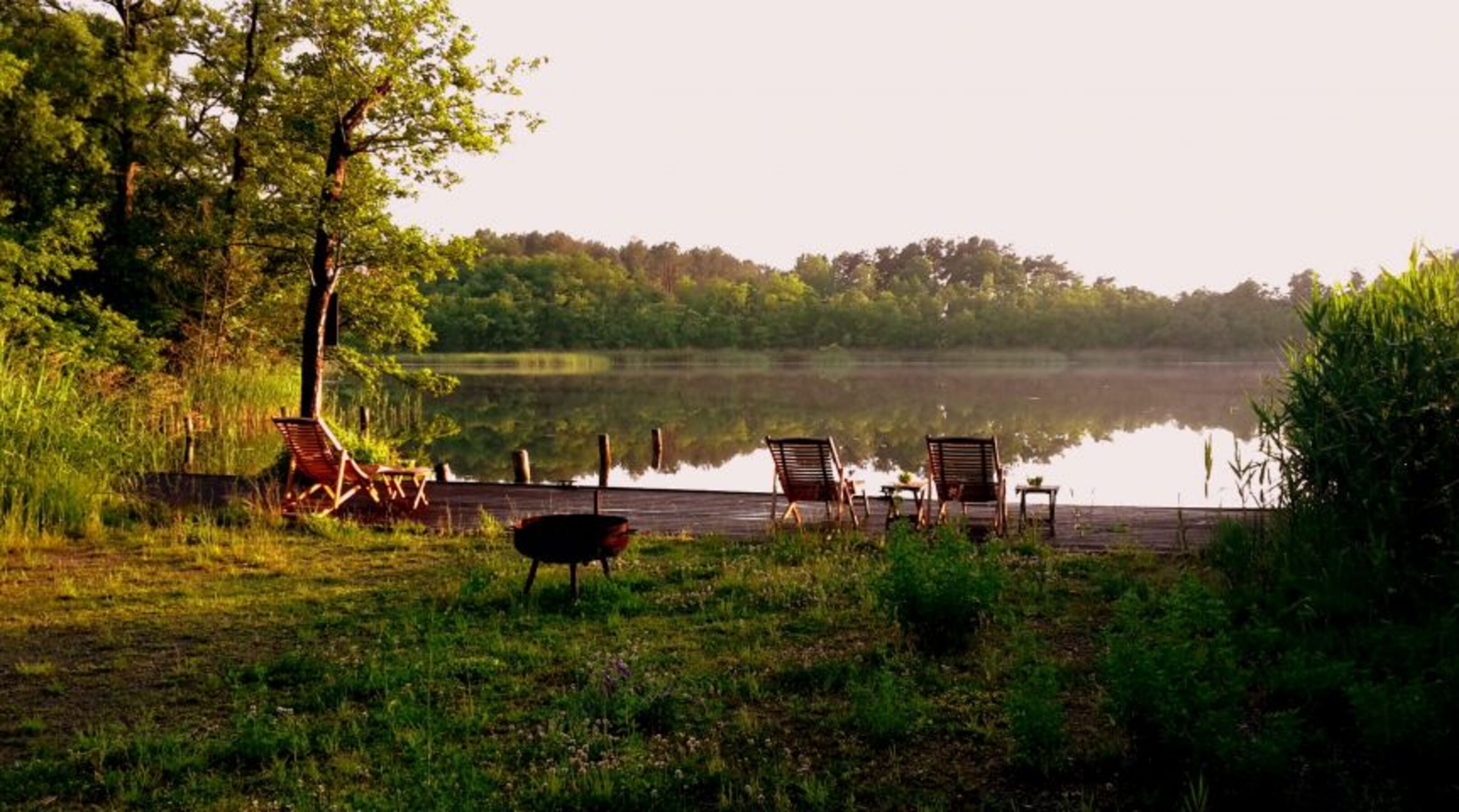 Ufer am Ferienhof mit Blick Richtung Westen