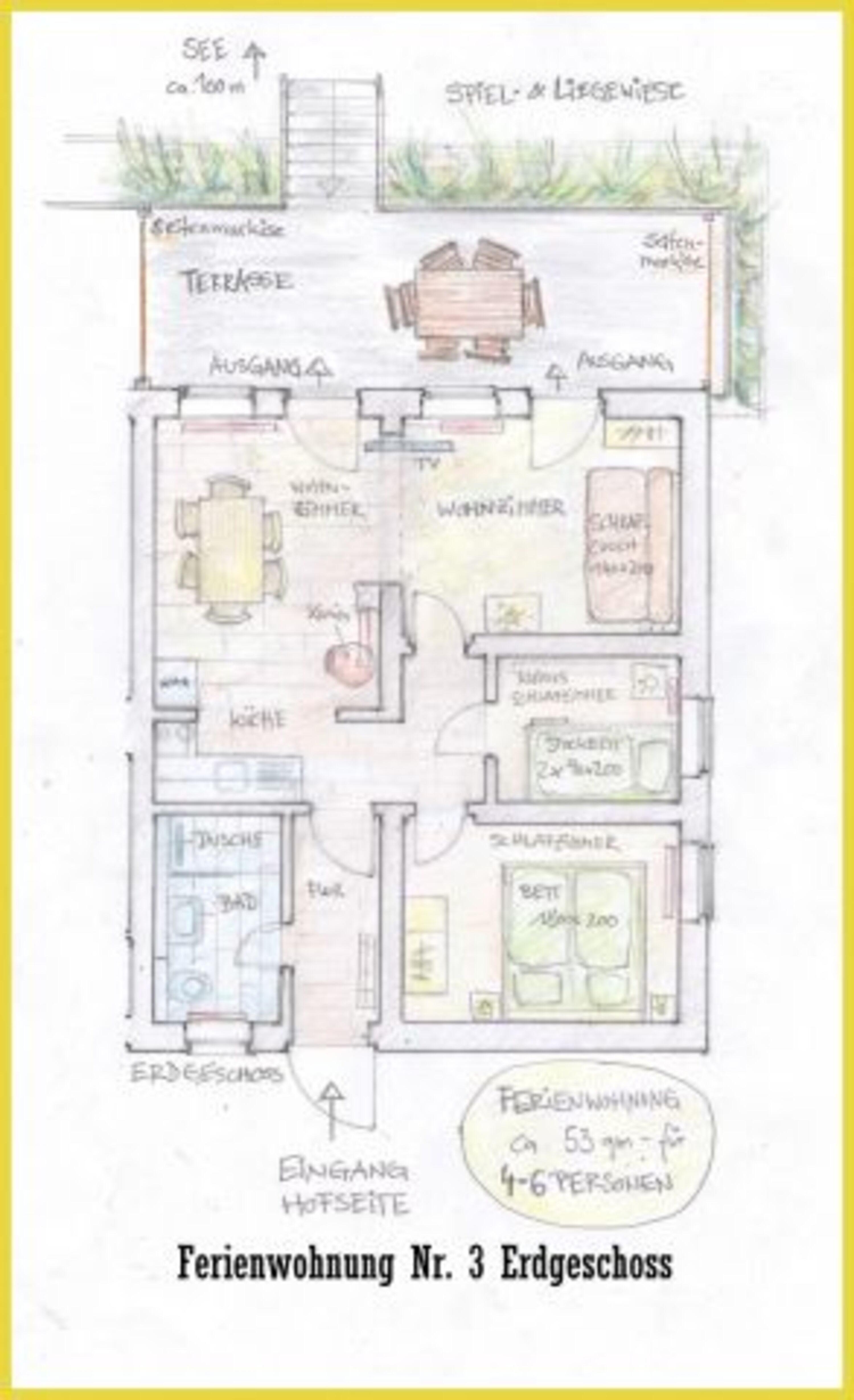 Grundriss der Ferienwohnung