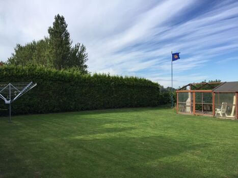 Das Grundstück ist komplett eingezäunt