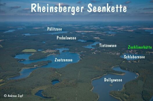 Umgebung, Zechlinerhütte liegt an 5 Seen