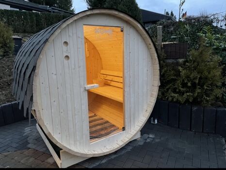 Wellness pur! Unsere Fasssauna können Sie so oft Sie möchten, genießen