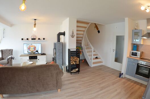 Wohnbereich mit Kaminofen