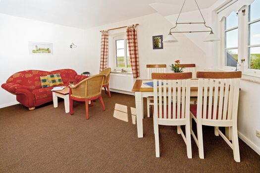 Wohnbereich in FeWo Hooge