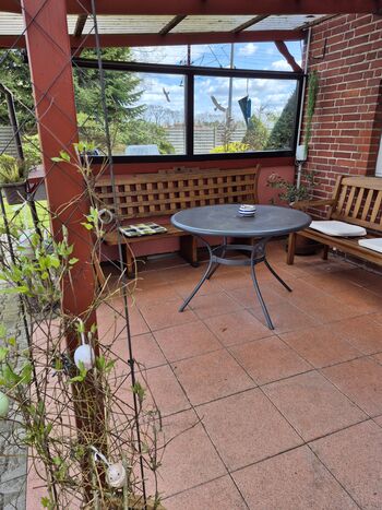Terrasse der Ferienwohnung
