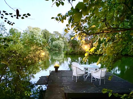 Ferienhaus am Weißen See mit eingezäuntem Garten