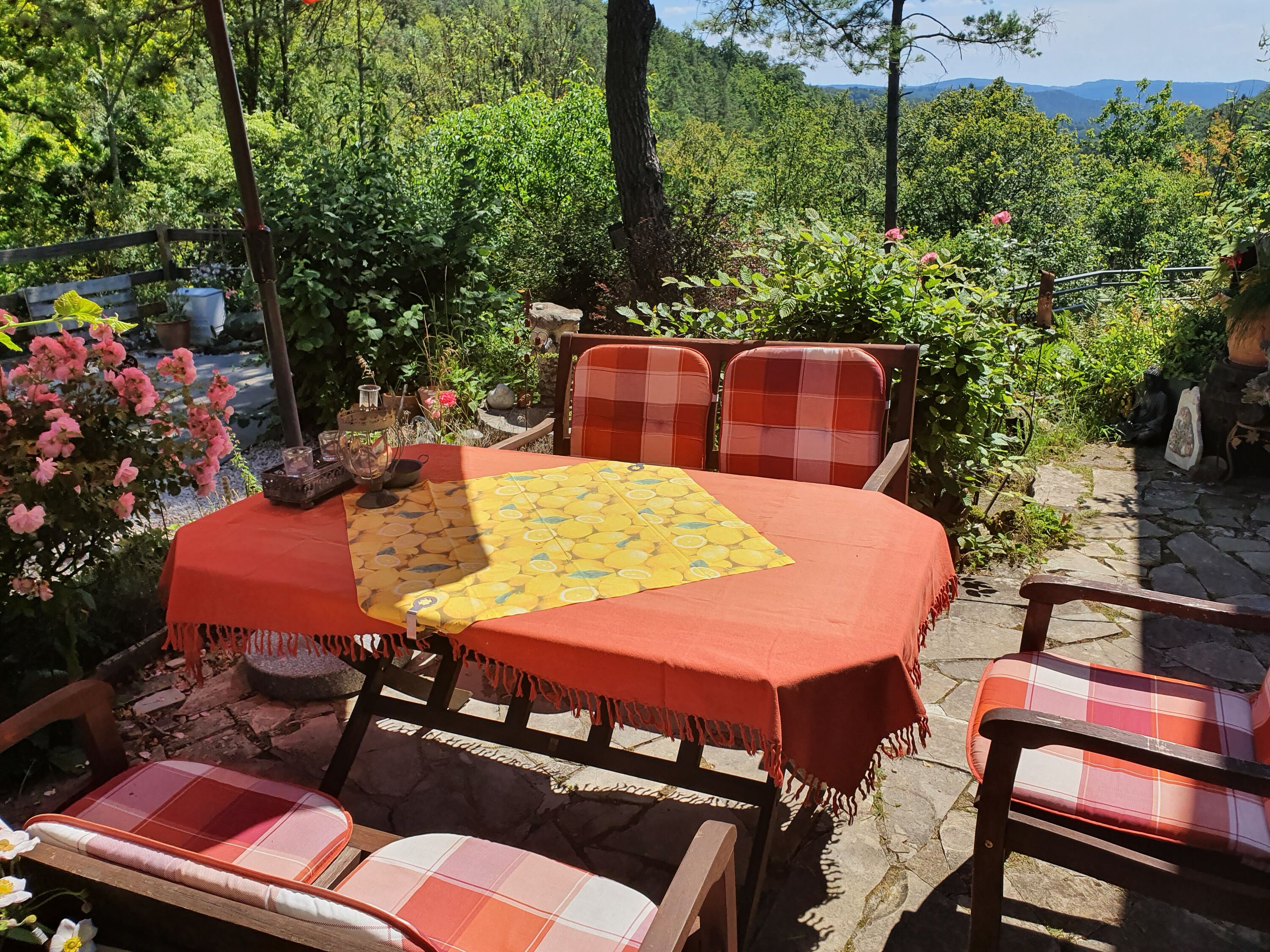 Terrasse vorm Haus