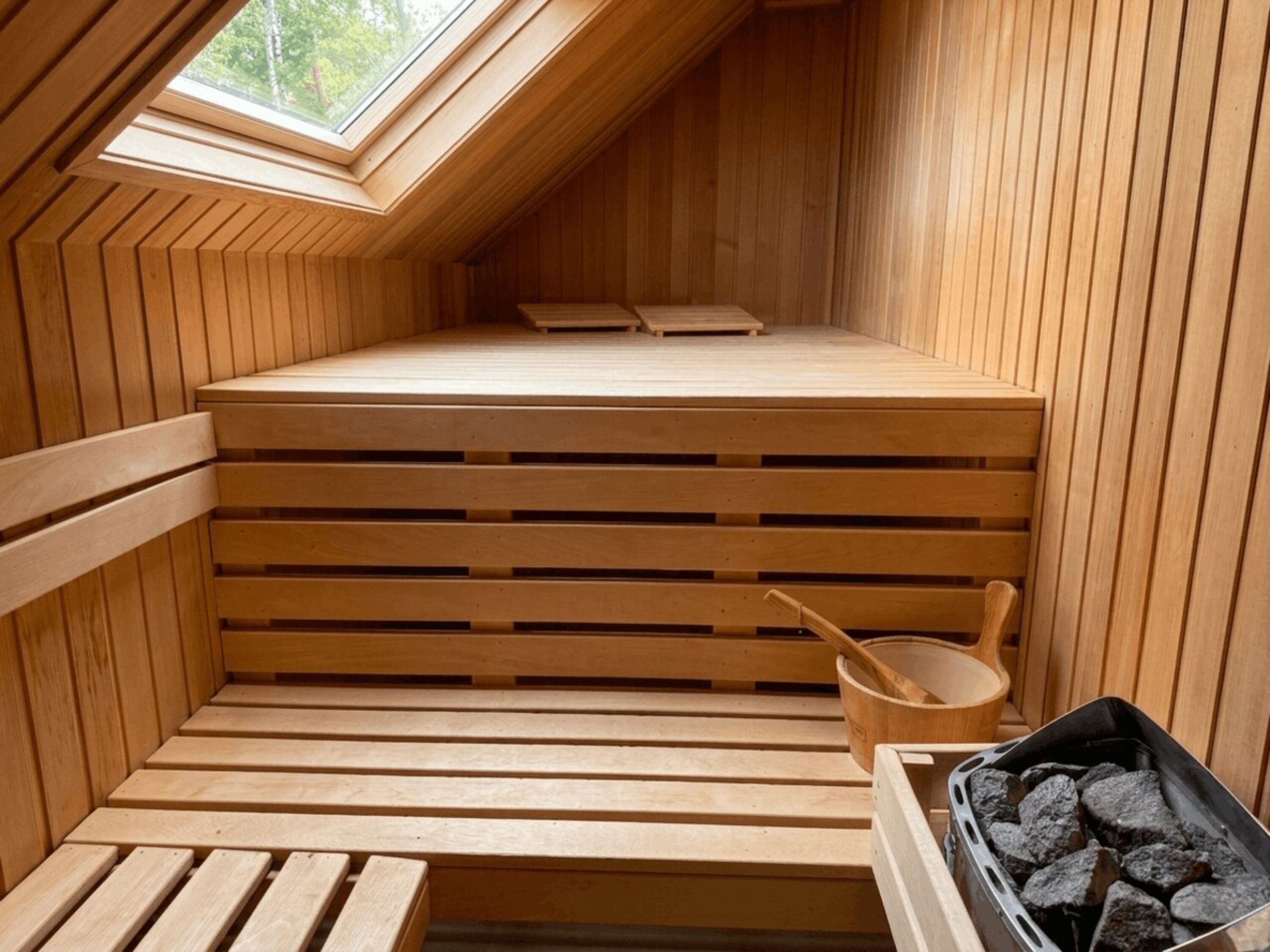 Ferienhaus Villa Relax Ooghduyne mit großer Sauna mit Ausblick