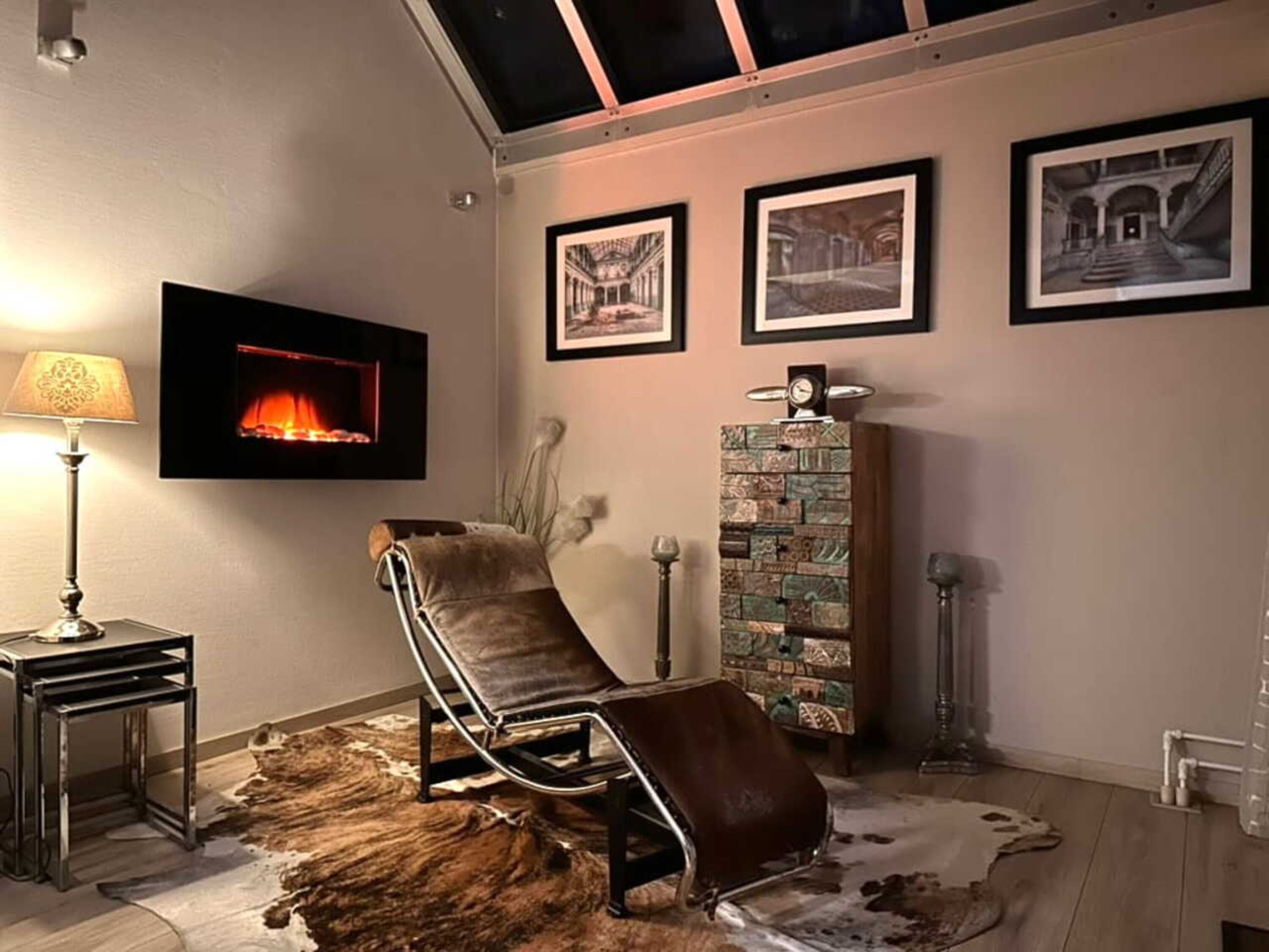 Ferienhaus Villa Relax Ooghduyne mit Kamin im Wintergarten