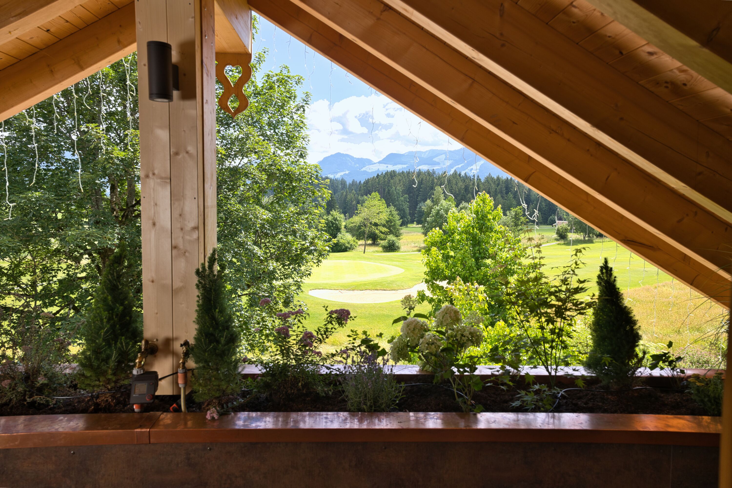 Blick von Freisitz auf den Golfplatz nach Süd-Ost