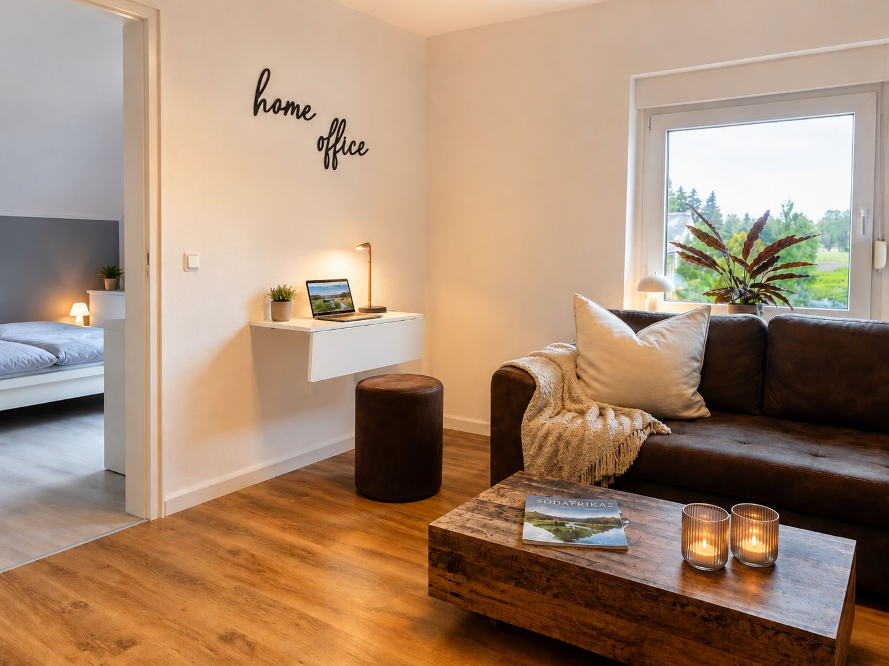 Wohnzimmer mit Schlafcouch