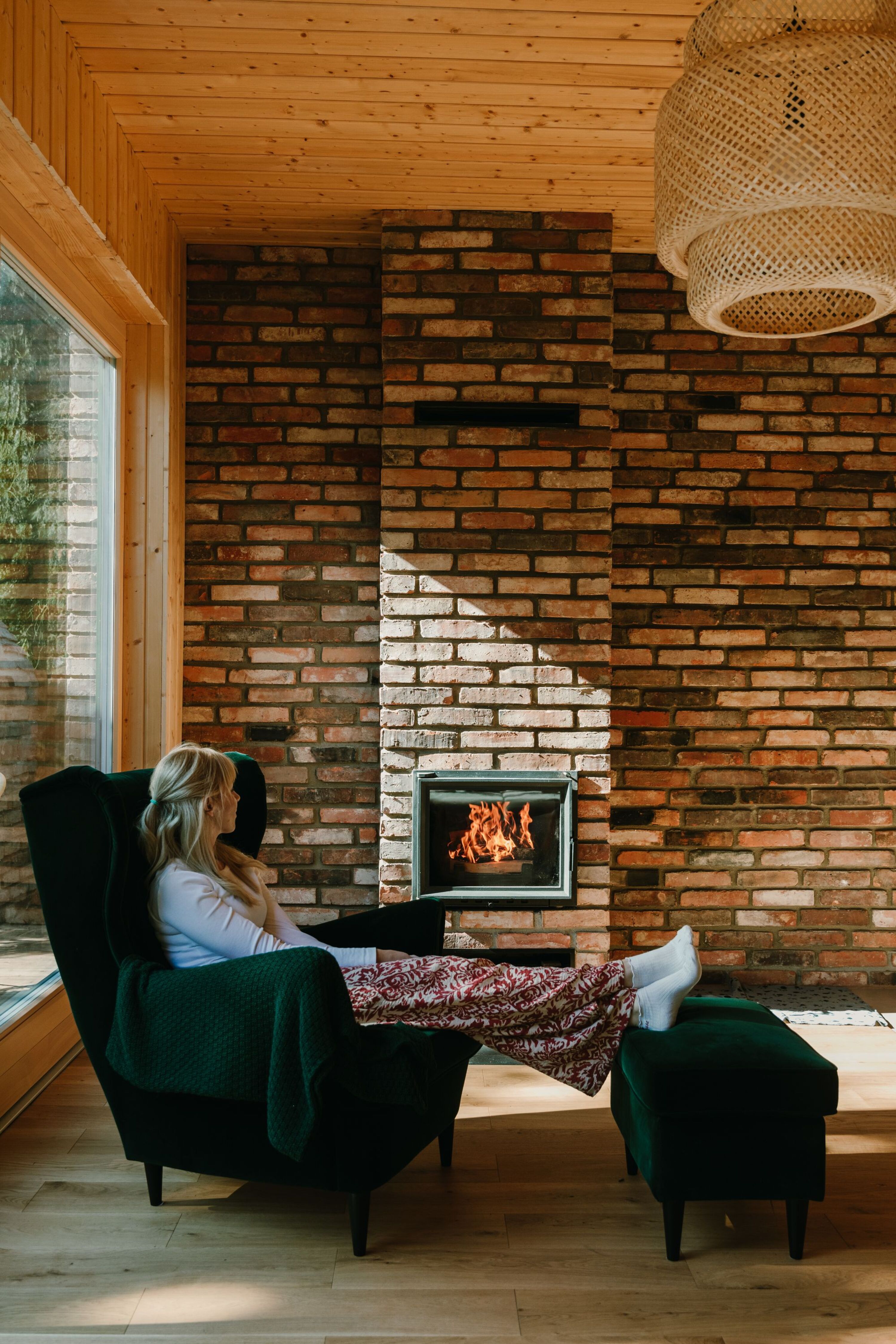 Wohnzimmer und Kamin