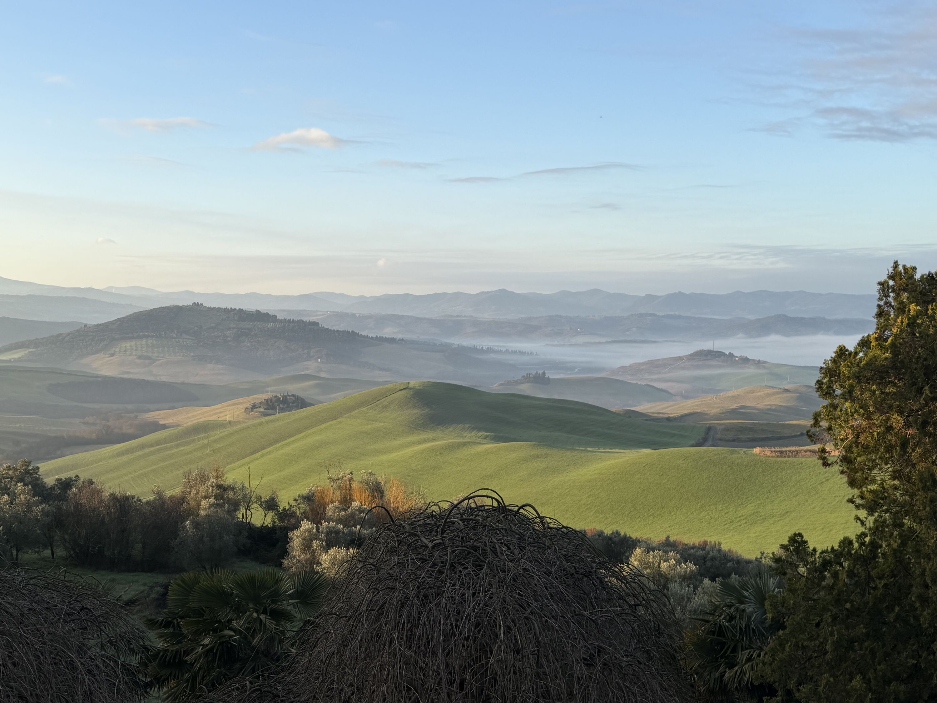 Frühnebel im Val di Cecina