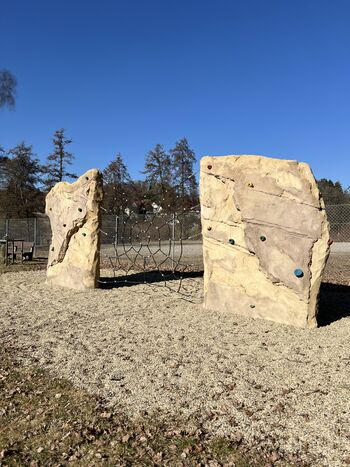 Kletterwand am Fitnessparcours