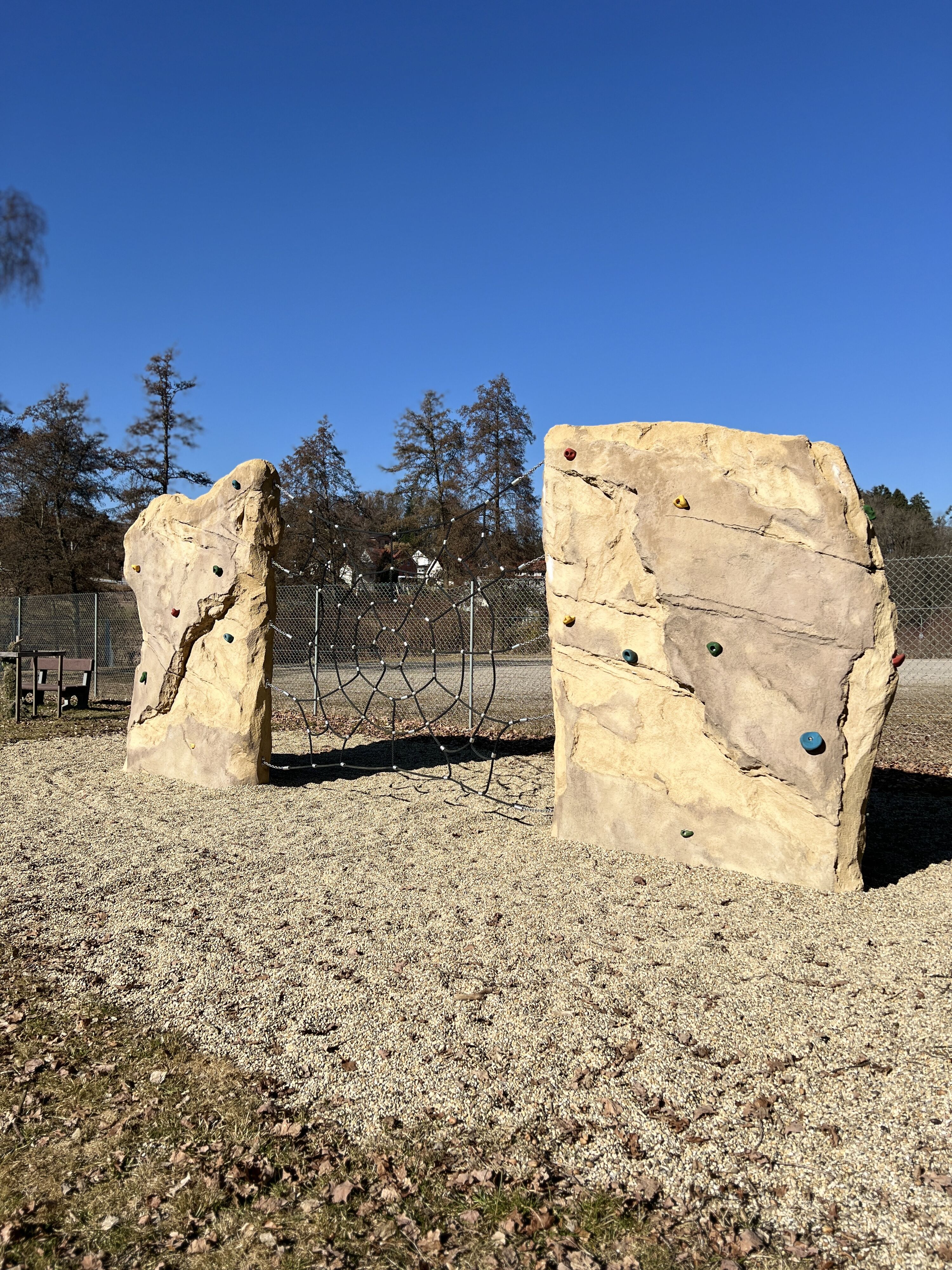 Kletterwand am Fitnessparcours