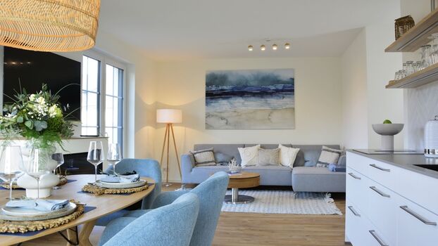 Ferienwohnung Herzmuschel mit 2 SZ, 2 Bäder, Sauna, Garten