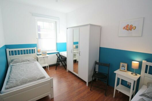Schlafzimmer 3 mit zwei EInzelbetten (Lattenroste verstellbar)