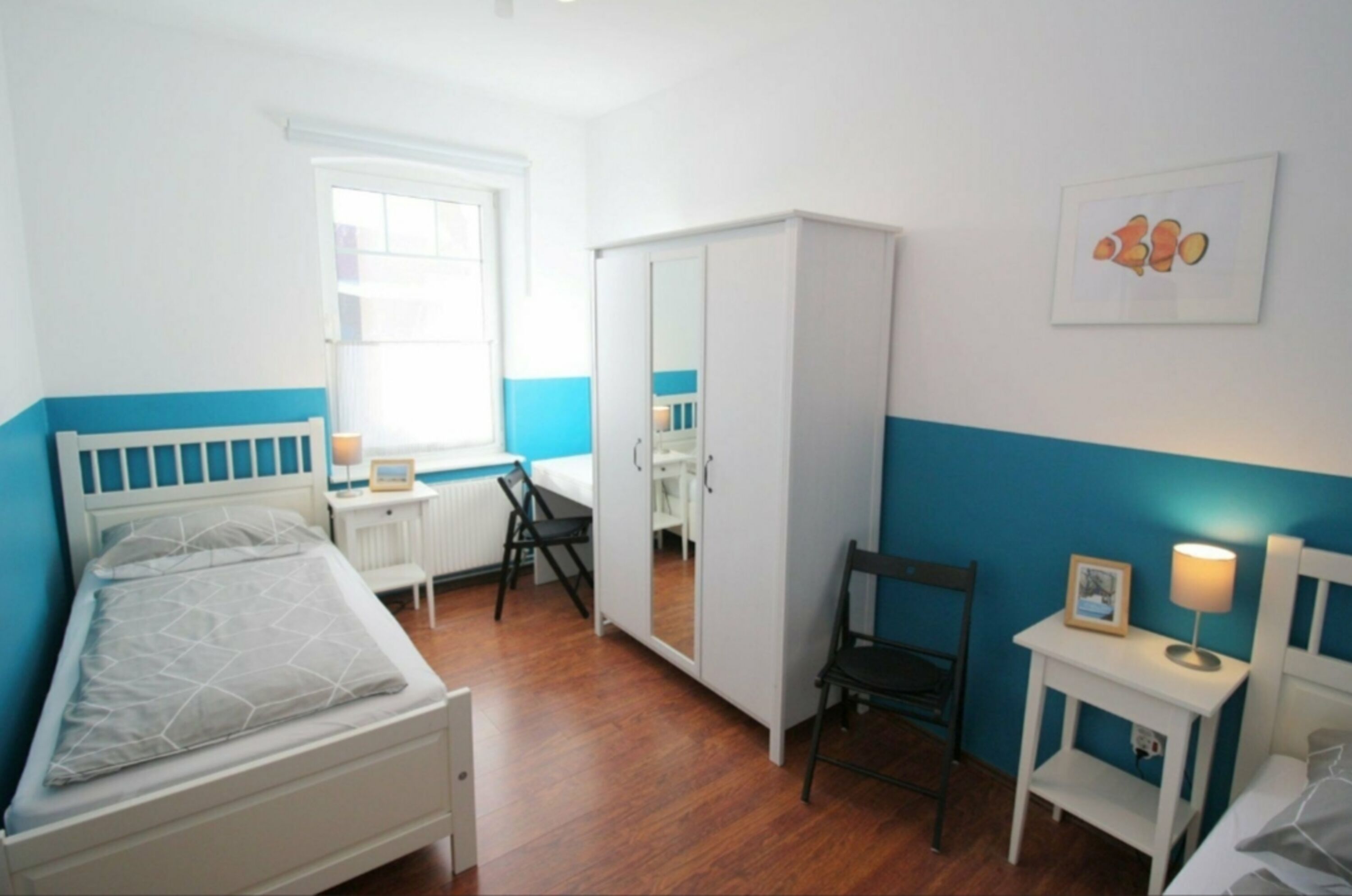 Schlafzimmer 3 mit zwei EInzelbetten (Lattenroste verstellbar)
