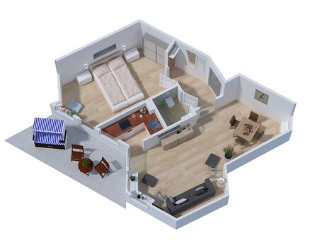 3D-Grundriss der Strandperle