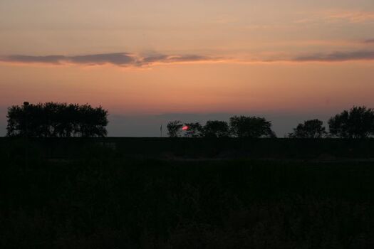 Abendstimmung mit Blick auf den Deich