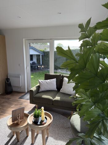 Blick in den Garten vom Wohnbereich