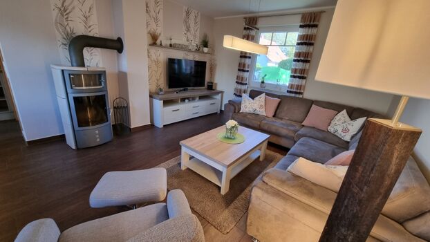 Wohnzimmer mit Kaminofen