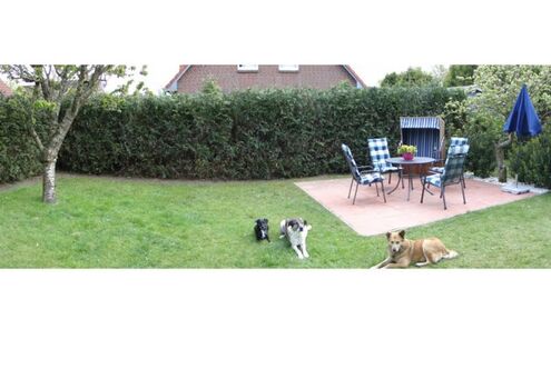 Garten, Terrasse, Strandkorb