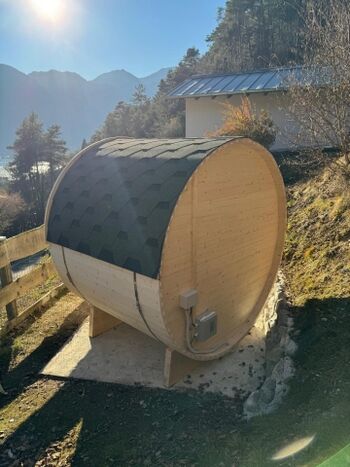 private Sauna im Garten